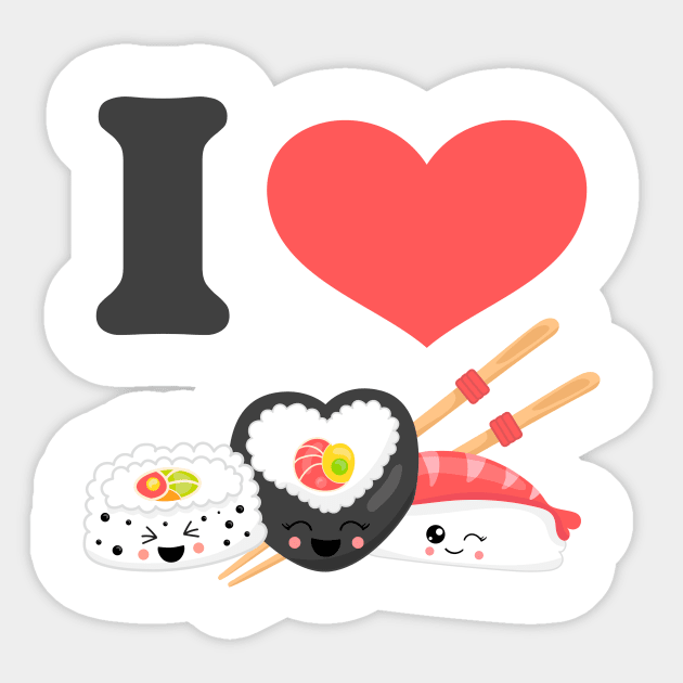 I love best sale sushi sticker